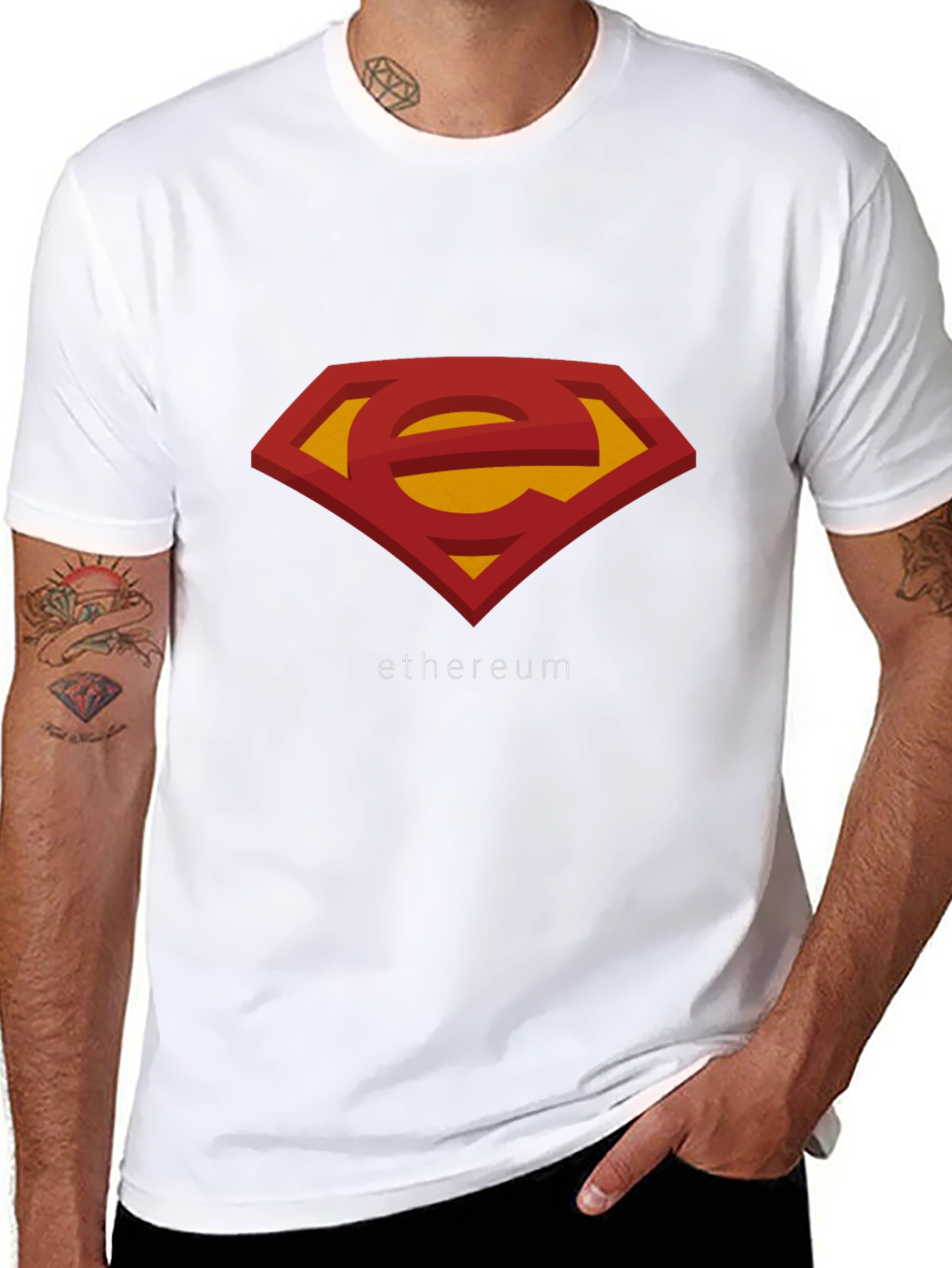 Ethereum Superman Logo T-Shirt - Black