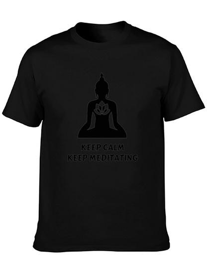 Keep Calm Meditating T-Shirt - Buddha Graphic Tee