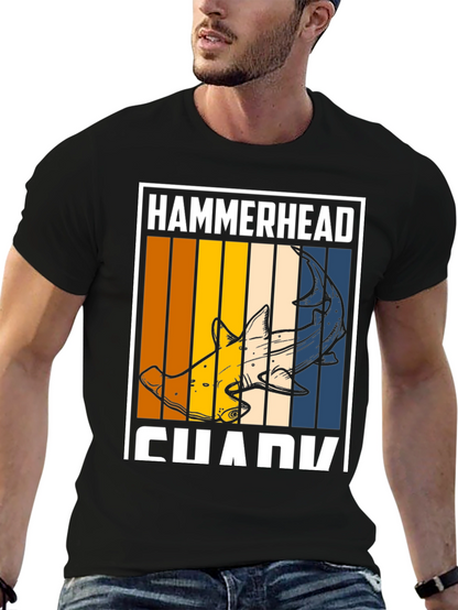 Hammerhead Shark Graphic T-Shirt - Retro Style Tee