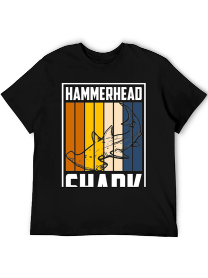 Hammerhead Shark Graphic T-Shirt - Retro Style Tee