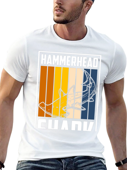Hammerhead Shark Graphic T-Shirt - Retro Style Tee