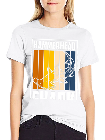 Hammerhead Shark Graphic T-Shirt - Retro Style Tee