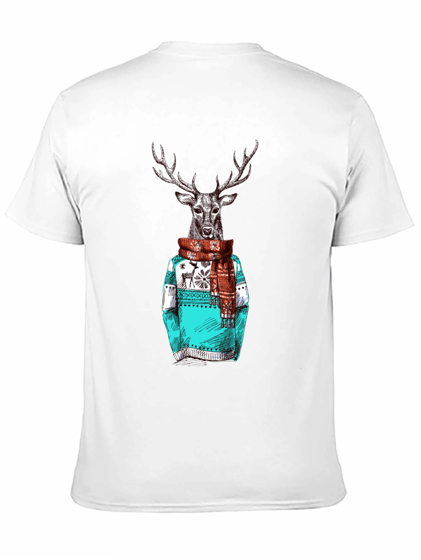 Deer in Sweater Graphic T-Shirt