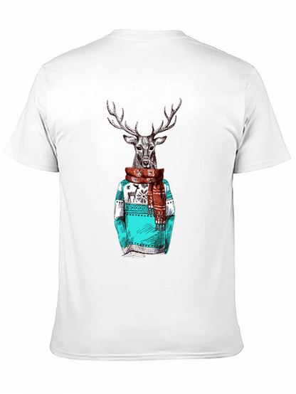 Deer in Sweater Graphic T-Shirt
