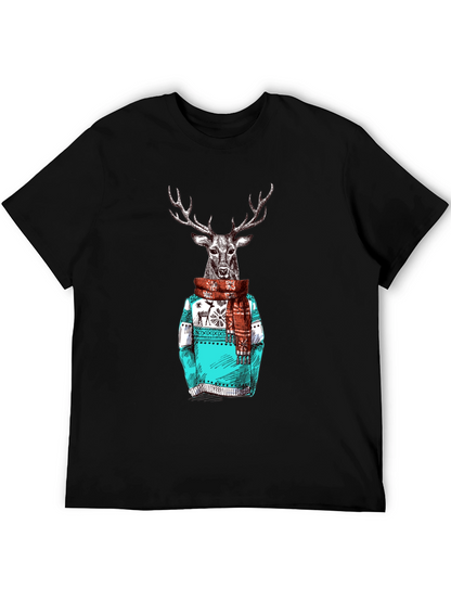 Deer in Sweater Graphic T-Shirt