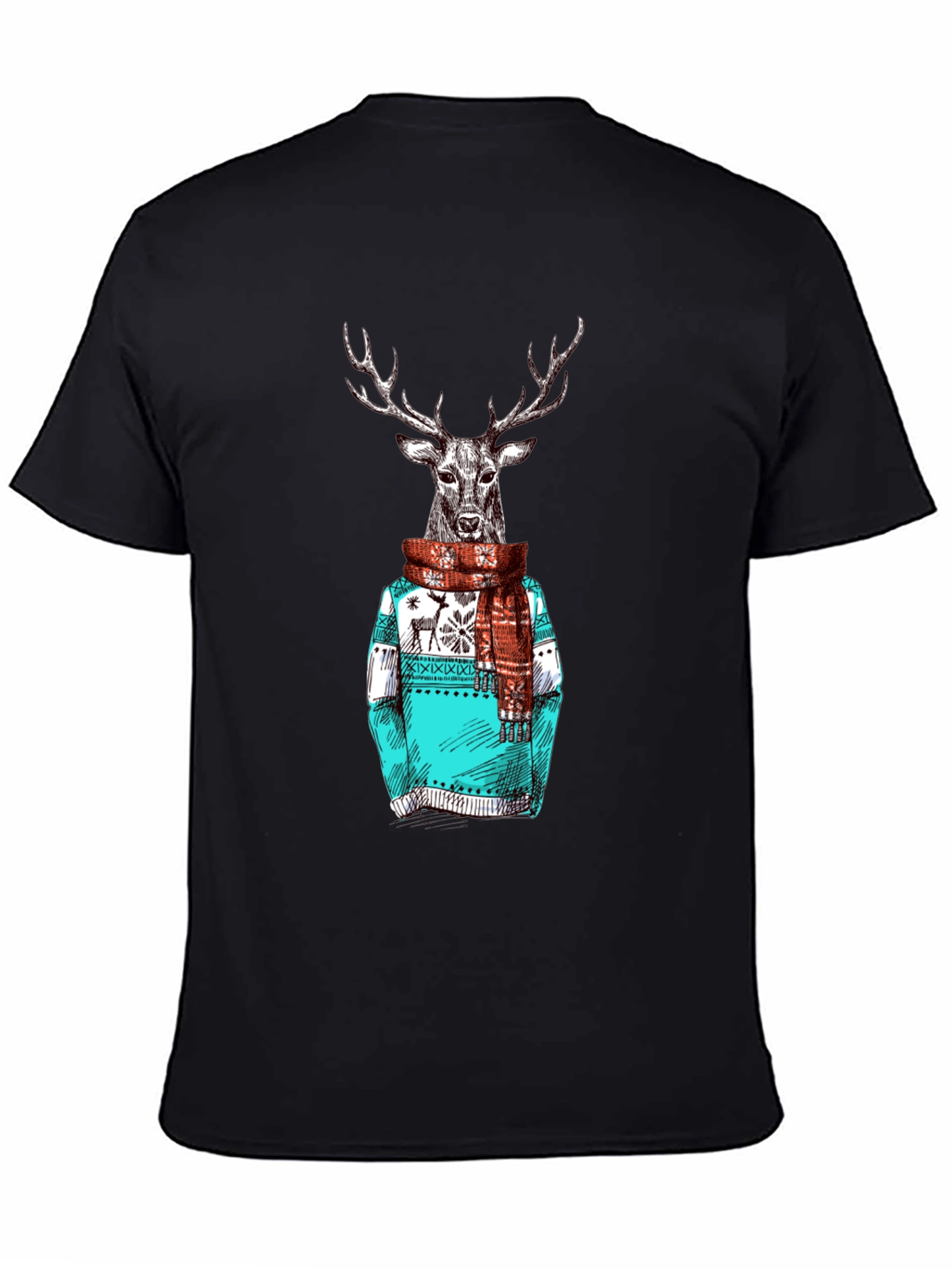 Deer in Sweater Graphic T-Shirt
