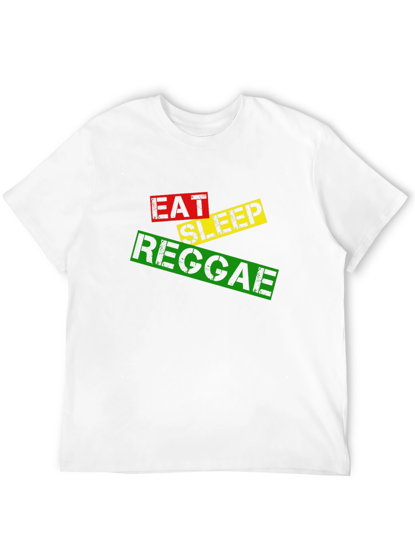 Eat Sleep Reggae T-Shirt Black Cotton