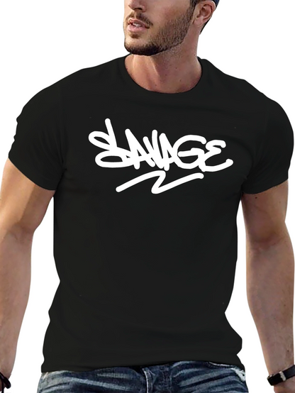 Savage Graphic Print Black T-Shirt