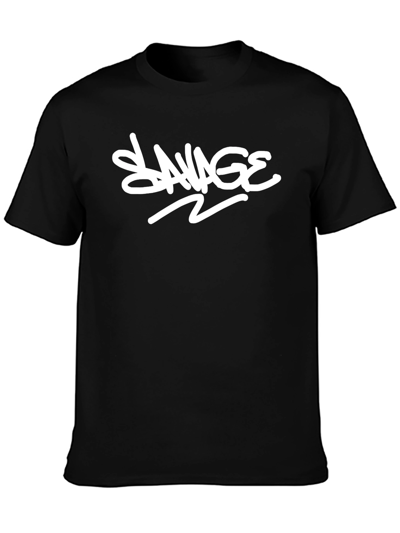 Savage Graphic Print Black T-Shirt