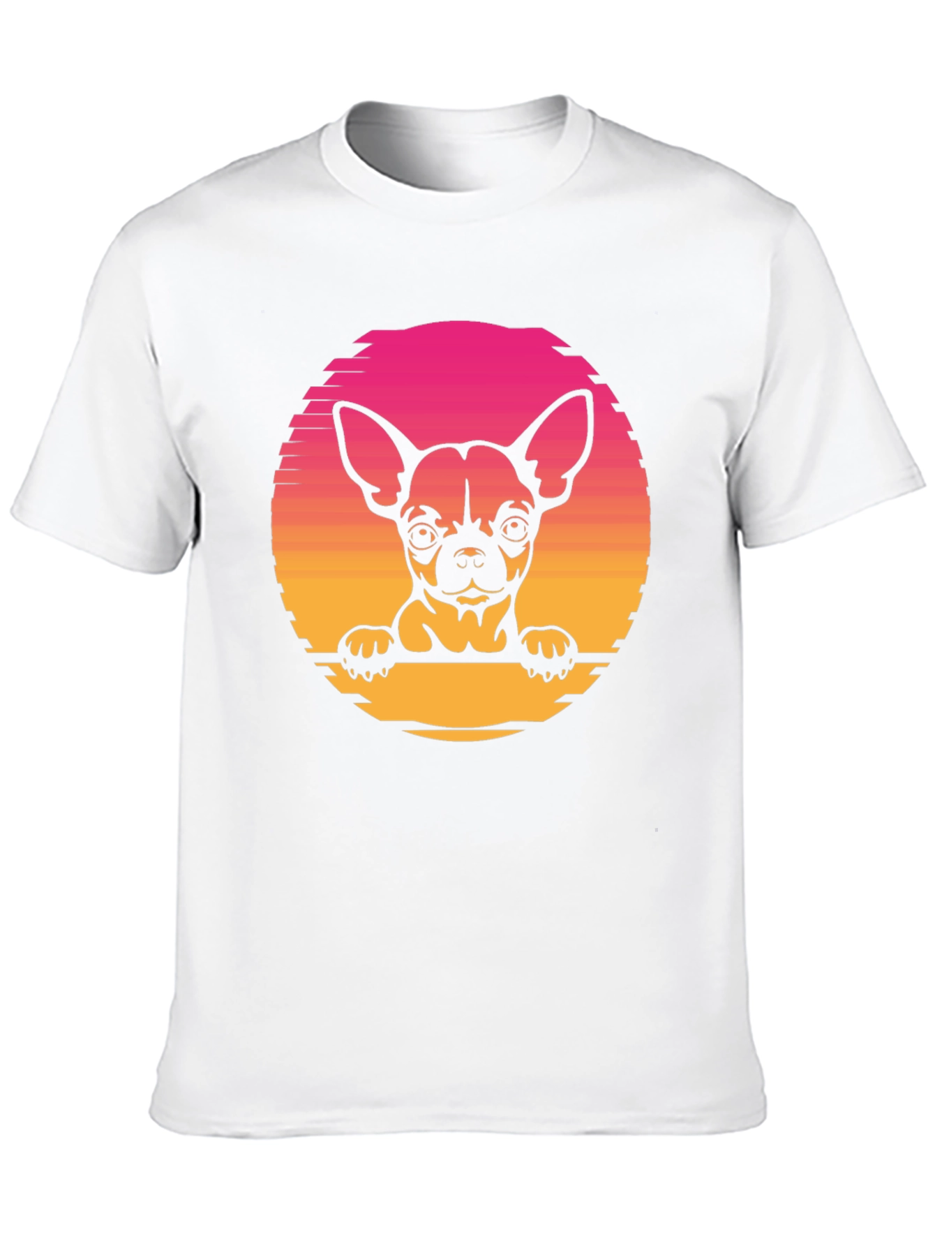Chihuahua Sunset Graphic Tee - Unisex Black T-Shirt