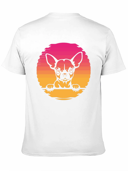 Chihuahua Sunset Graphic Tee - Unisex Black T-Shirt