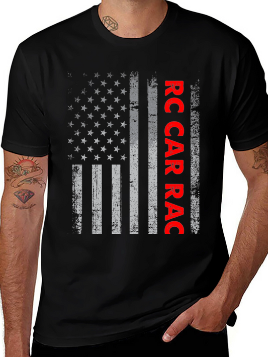 RC Car Race USA Flag Graphic Tee