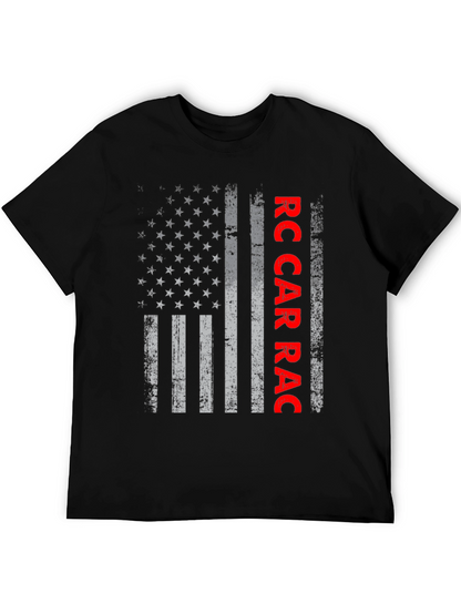 RC Car Race USA Flag Graphic Tee