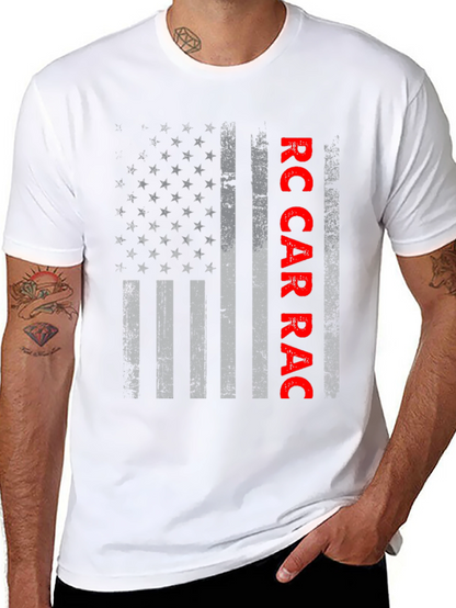 RC Car Race USA Flag Graphic Tee