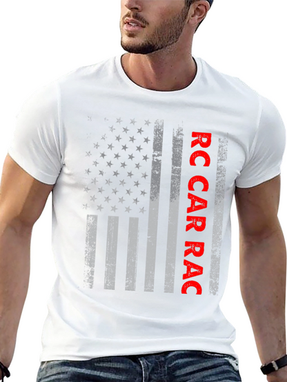 RC Car Race USA Flag Graphic Tee