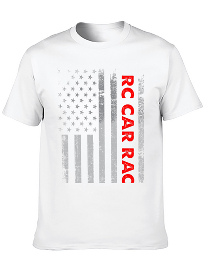 RC Car Race USA Flag Graphic Tee