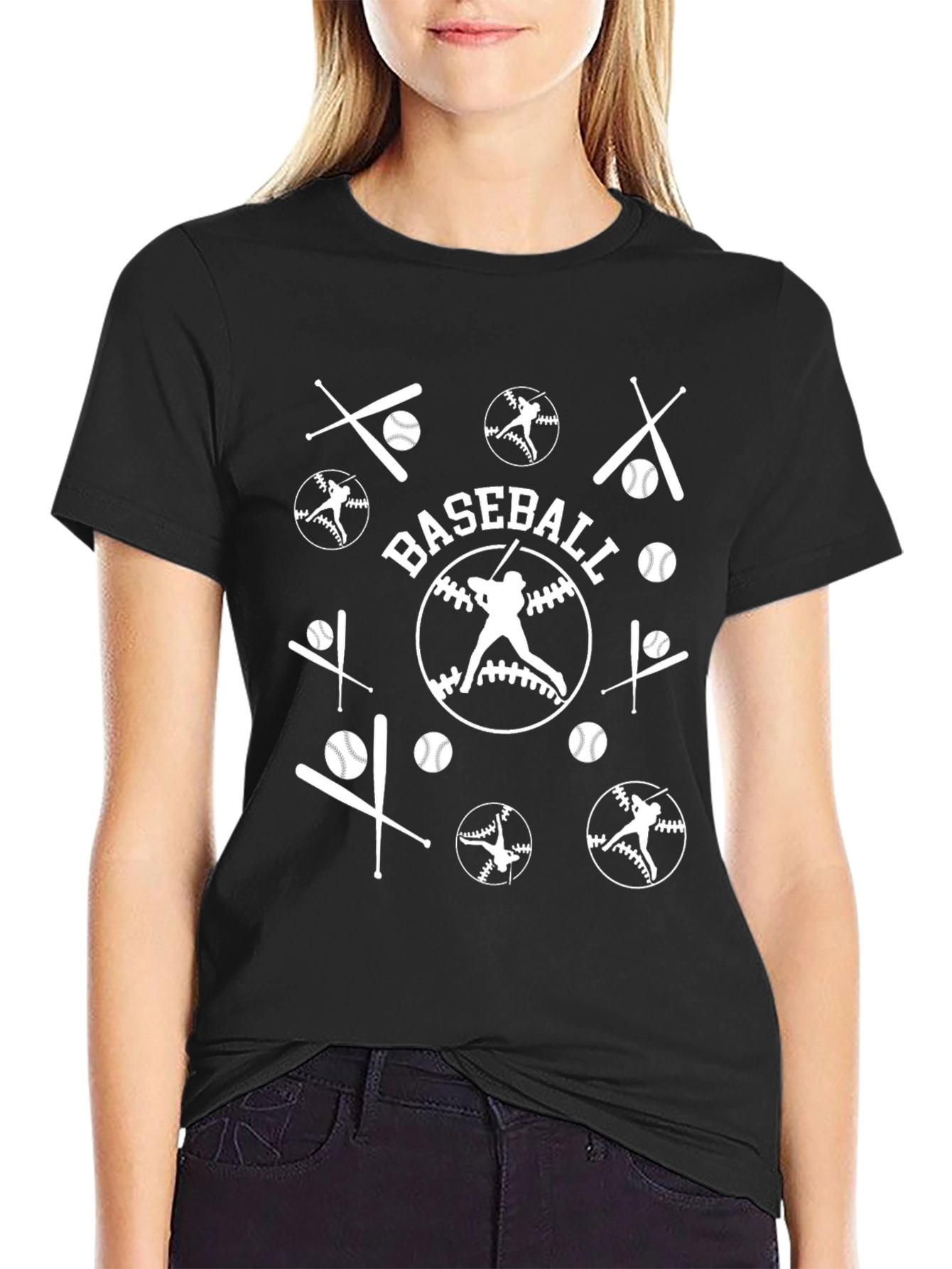 Baseball Graphic Tee Shirt Black