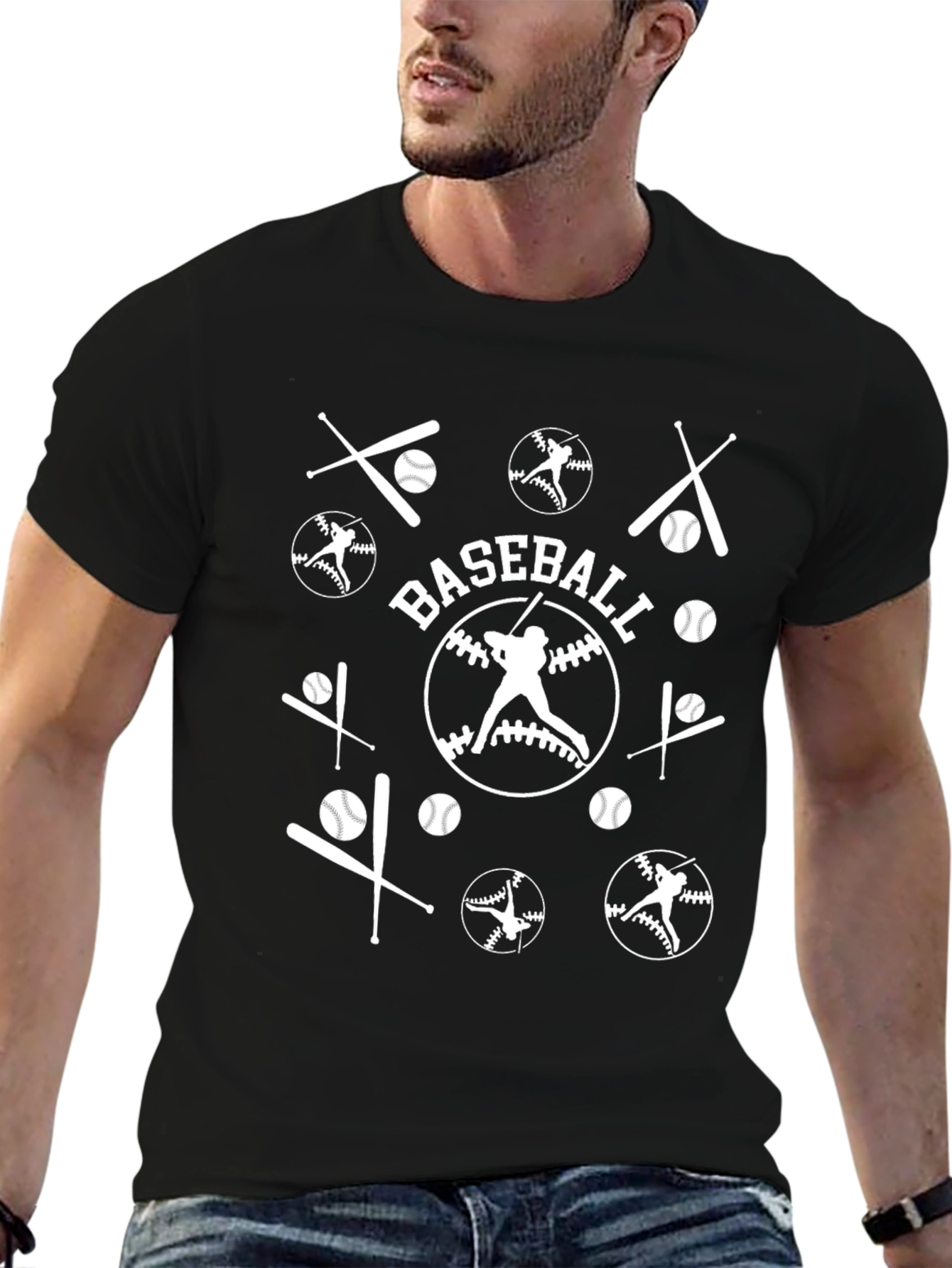 Baseball Graphic Tee Shirt Black