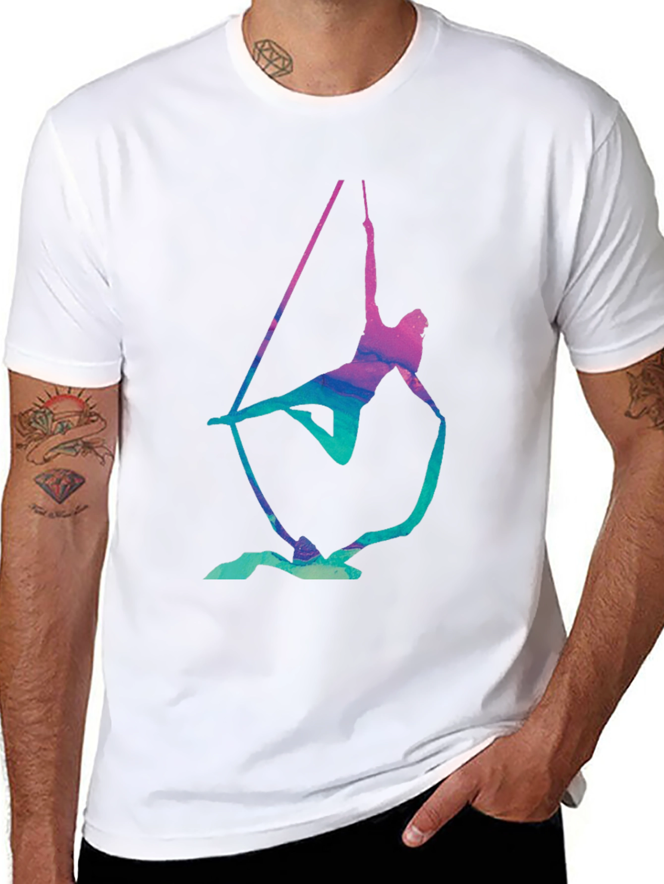 Aerialist Black T-Shirt - Acrobat Silk Design
