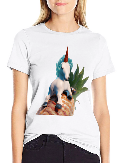 Unicorn on Pineapple Graphic Tee