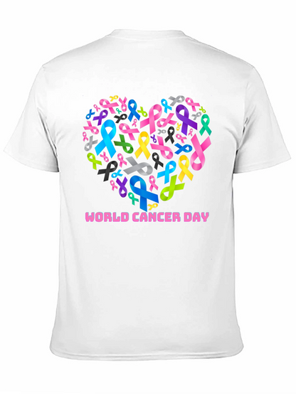 World Cancer Day Ribbon Heart T-Shirt