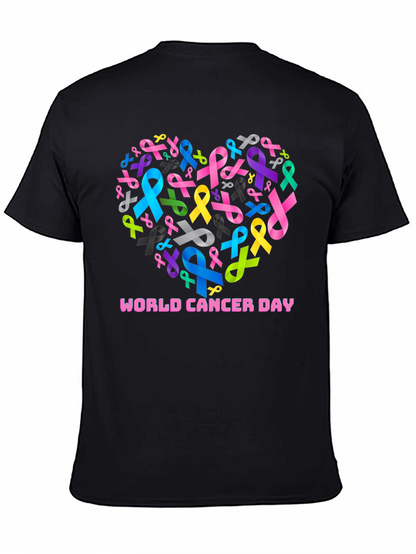 World Cancer Day Ribbon Heart T-Shirt