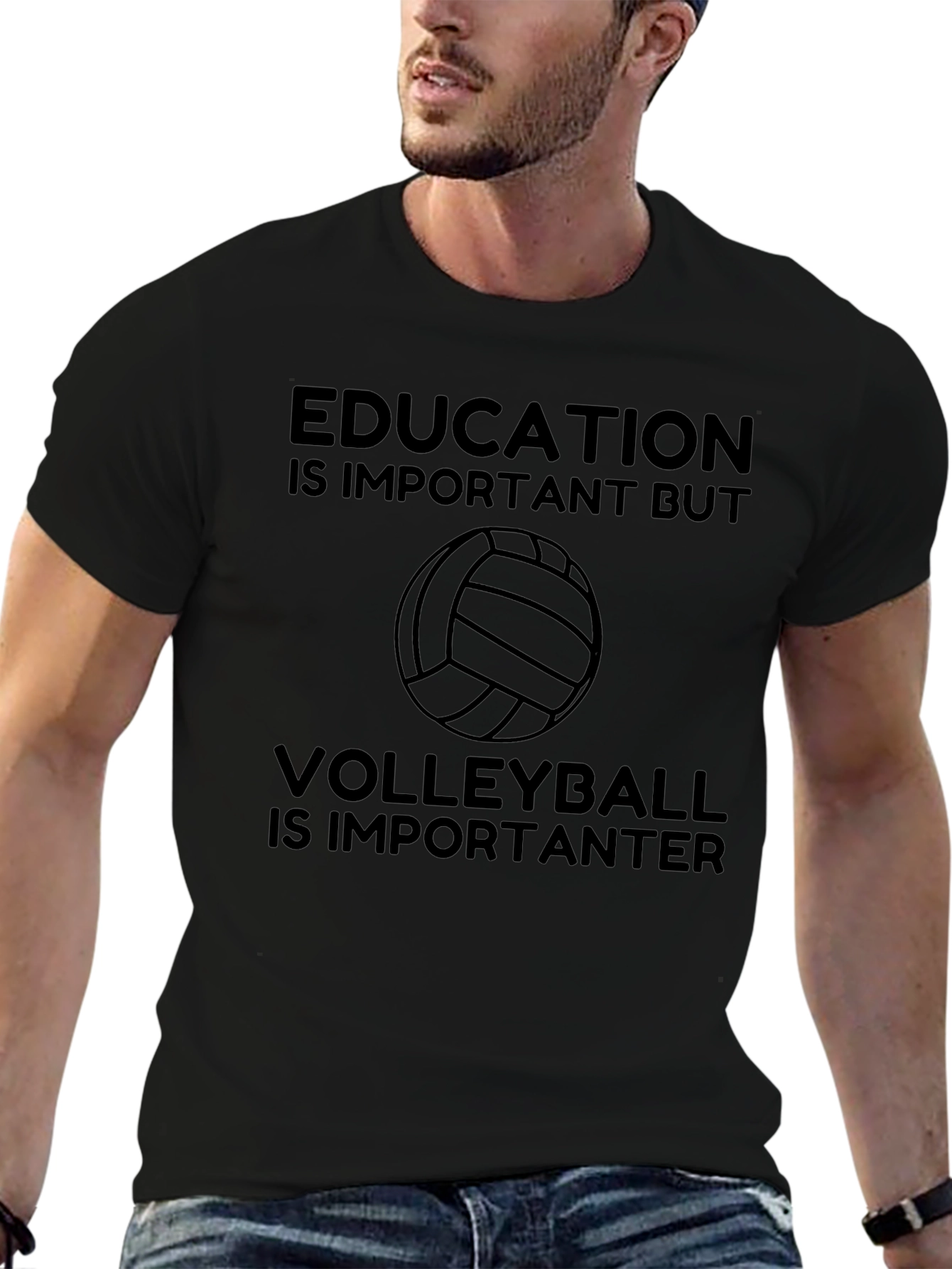 Education vs Volleyball T-Shirt