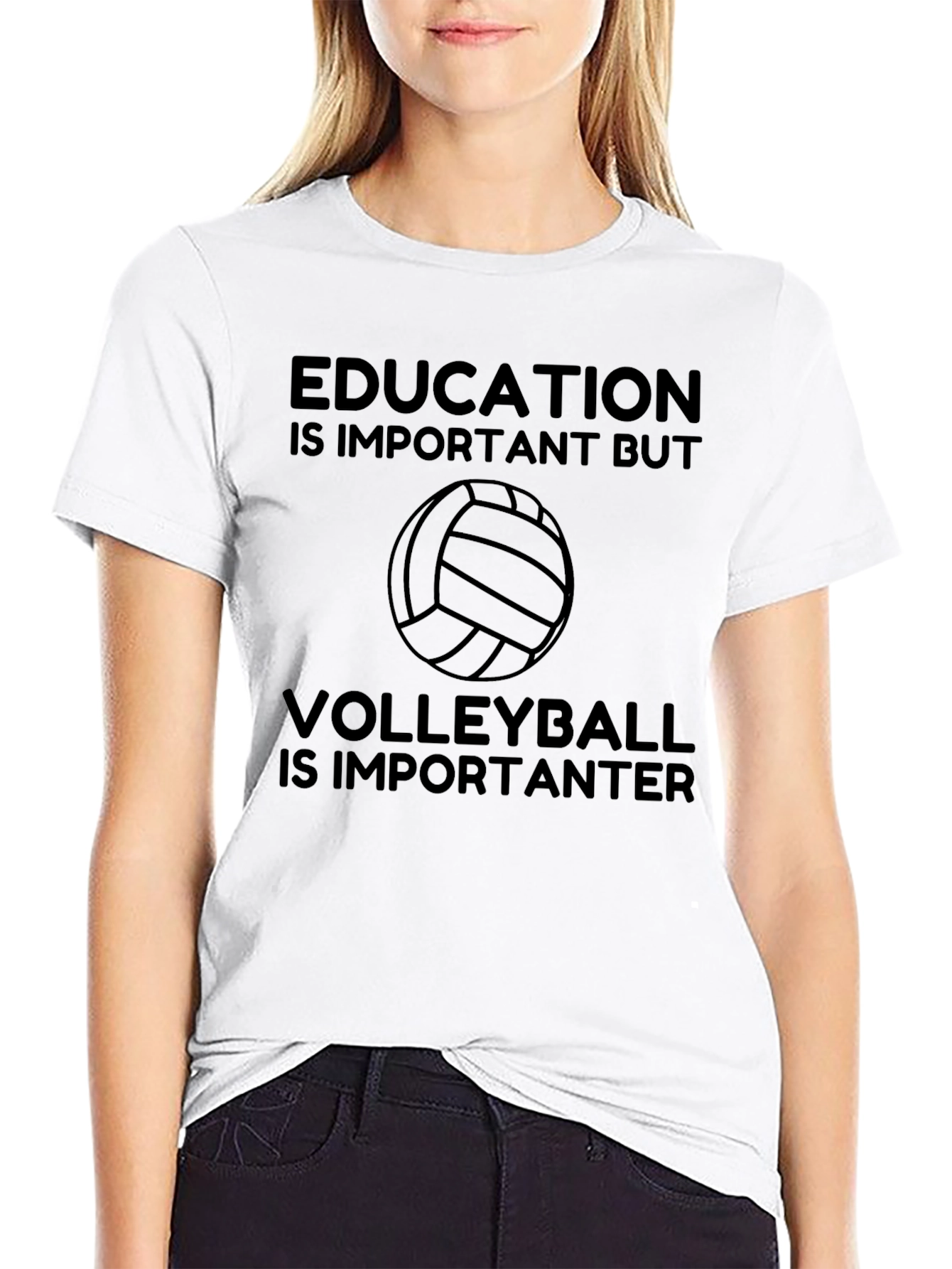 Education vs Volleyball T-Shirt