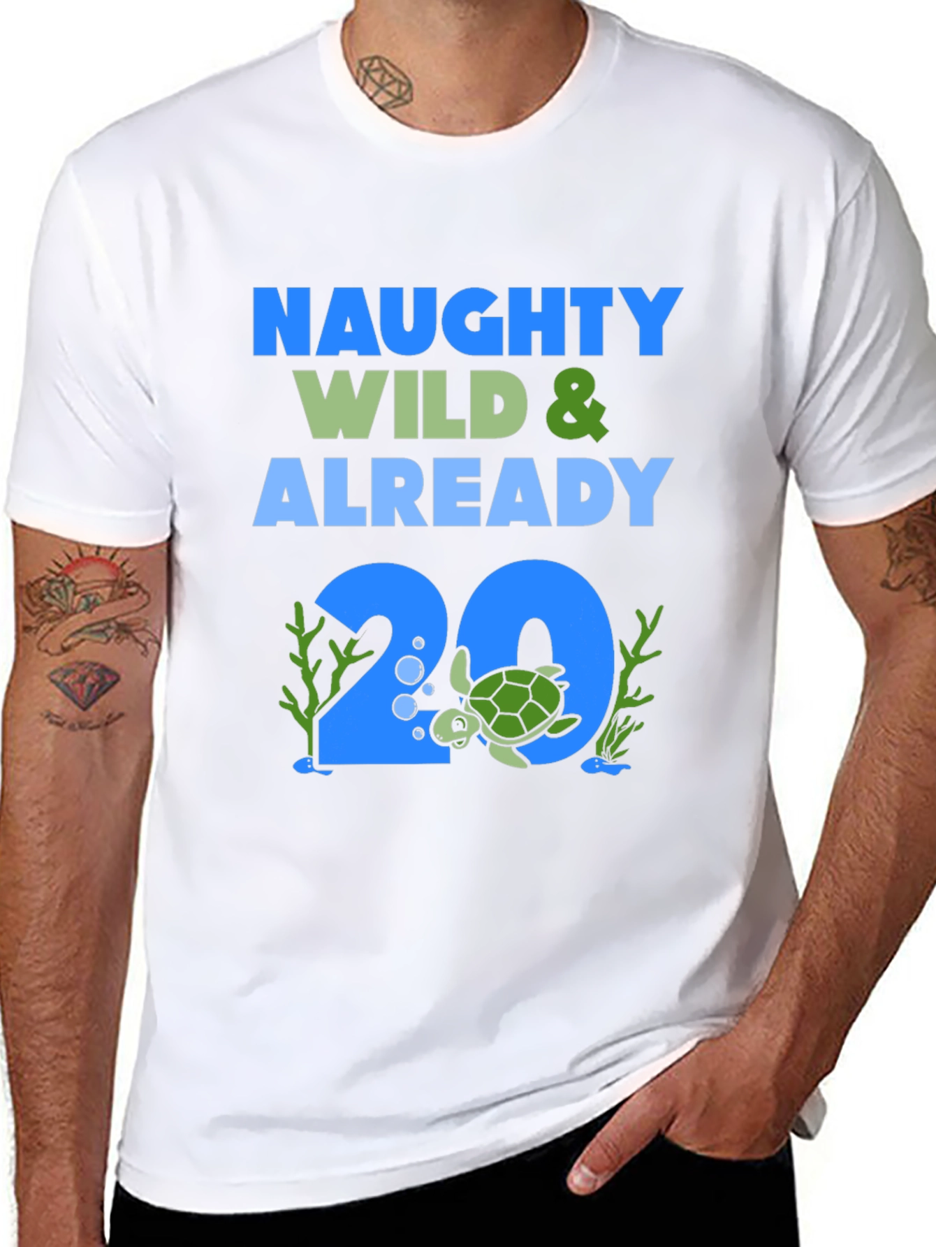 Naughty Wild & Already 20 Turtle Graphic Tee