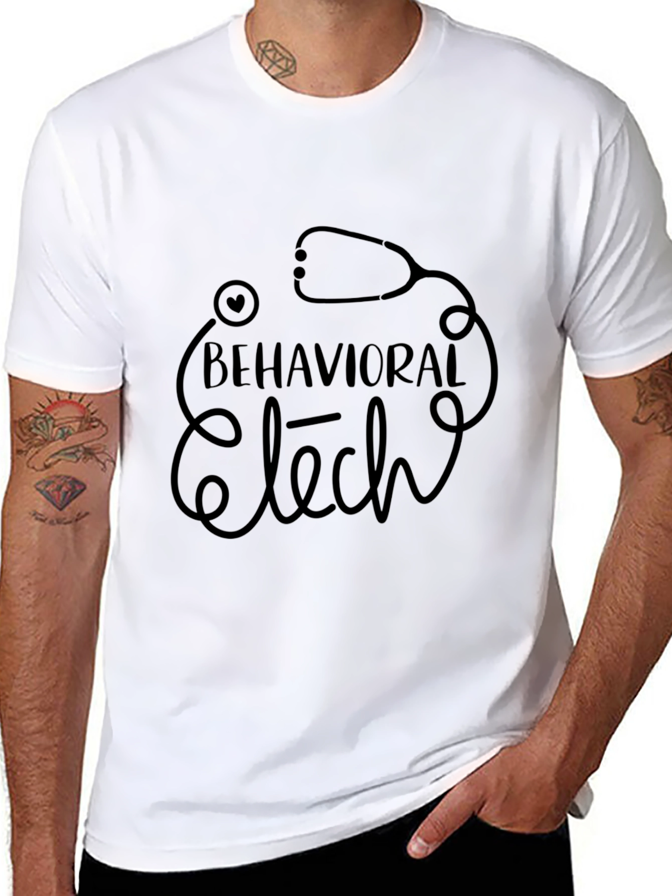 Behavioral Tech Stethoscope Graphic T-Shirt