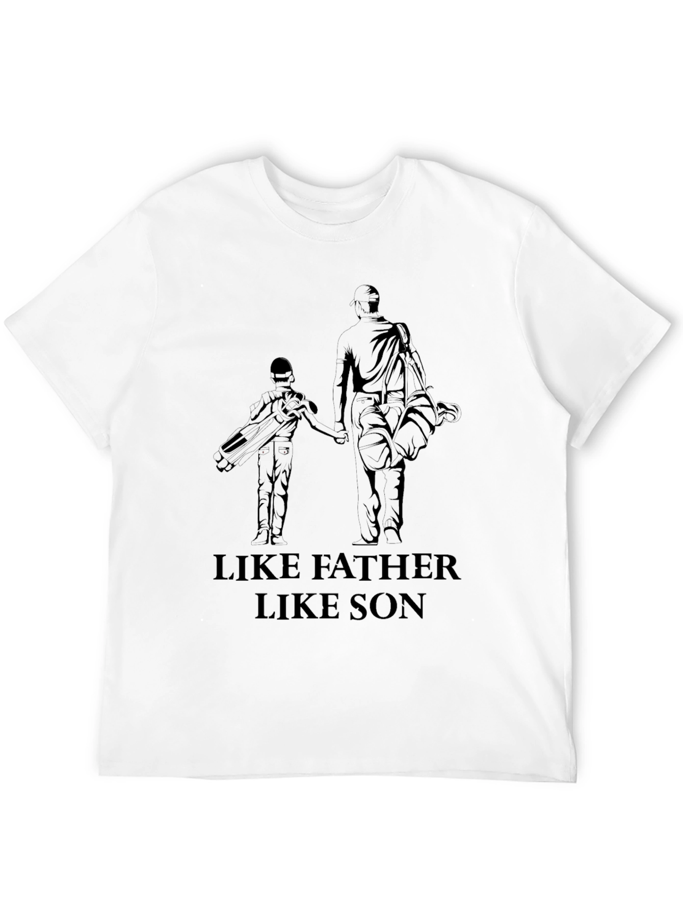 Like Father Like Son Black Graphic T-Shirt