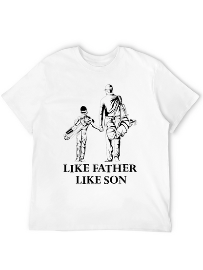 Like Father Like Son Black Graphic T-Shirt