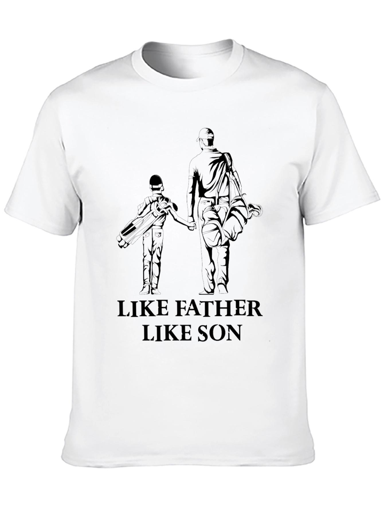 Like Father Like Son Black Graphic T-Shirt