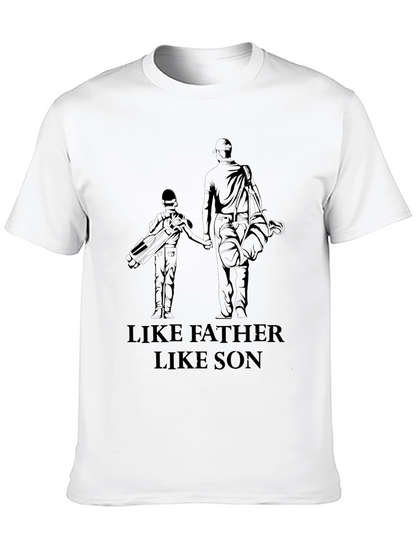 Like Father Like Son Black Graphic T-Shirt