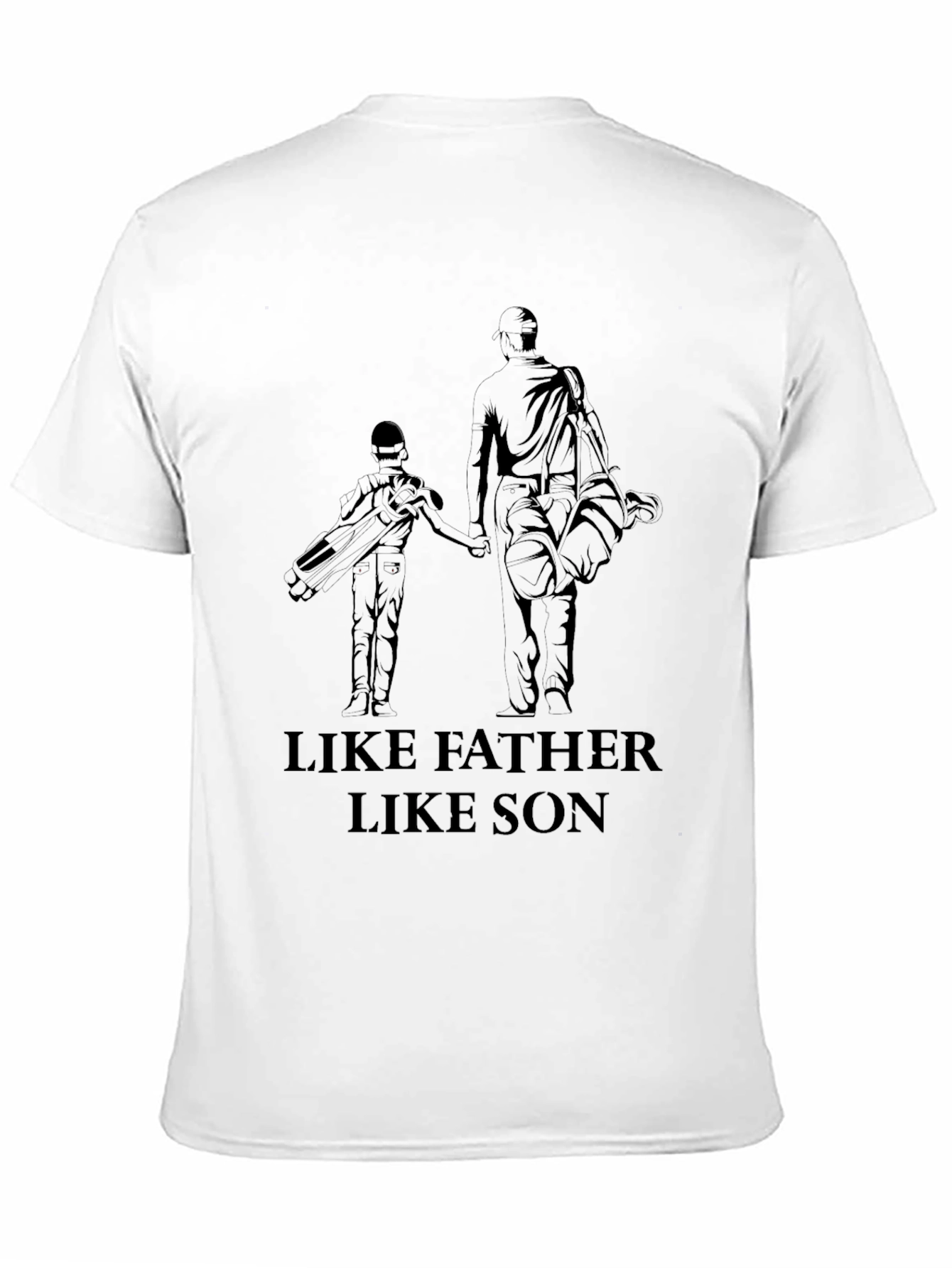 Like Father Like Son Black Graphic T-Shirt