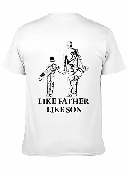 Like Father Like Son Black Graphic T-Shirt