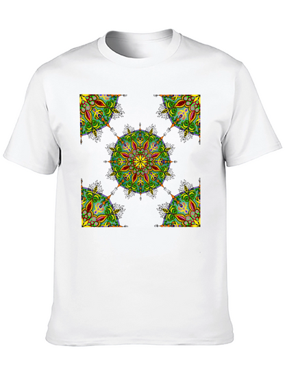 Black Mandala Print T-Shirt