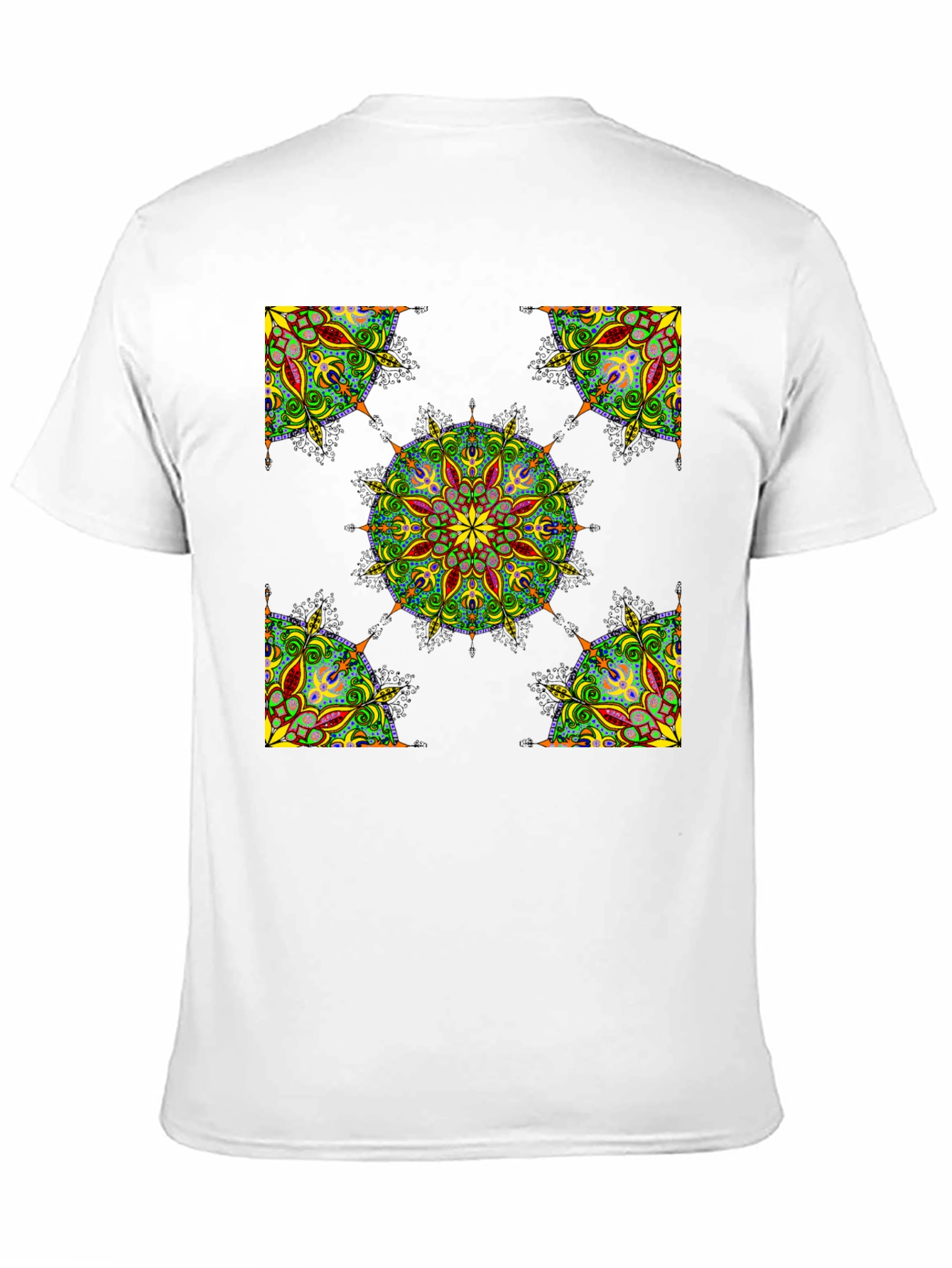 Black Mandala Print T-Shirt