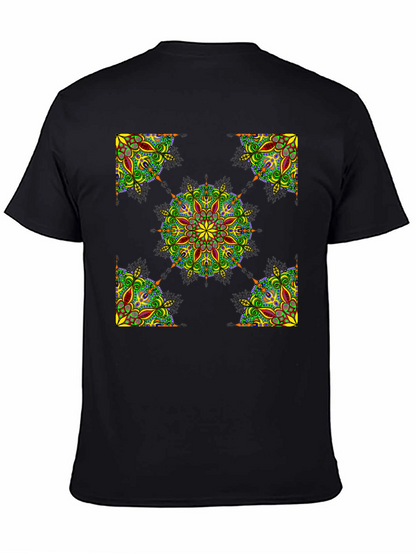 Black Mandala Print T-Shirt