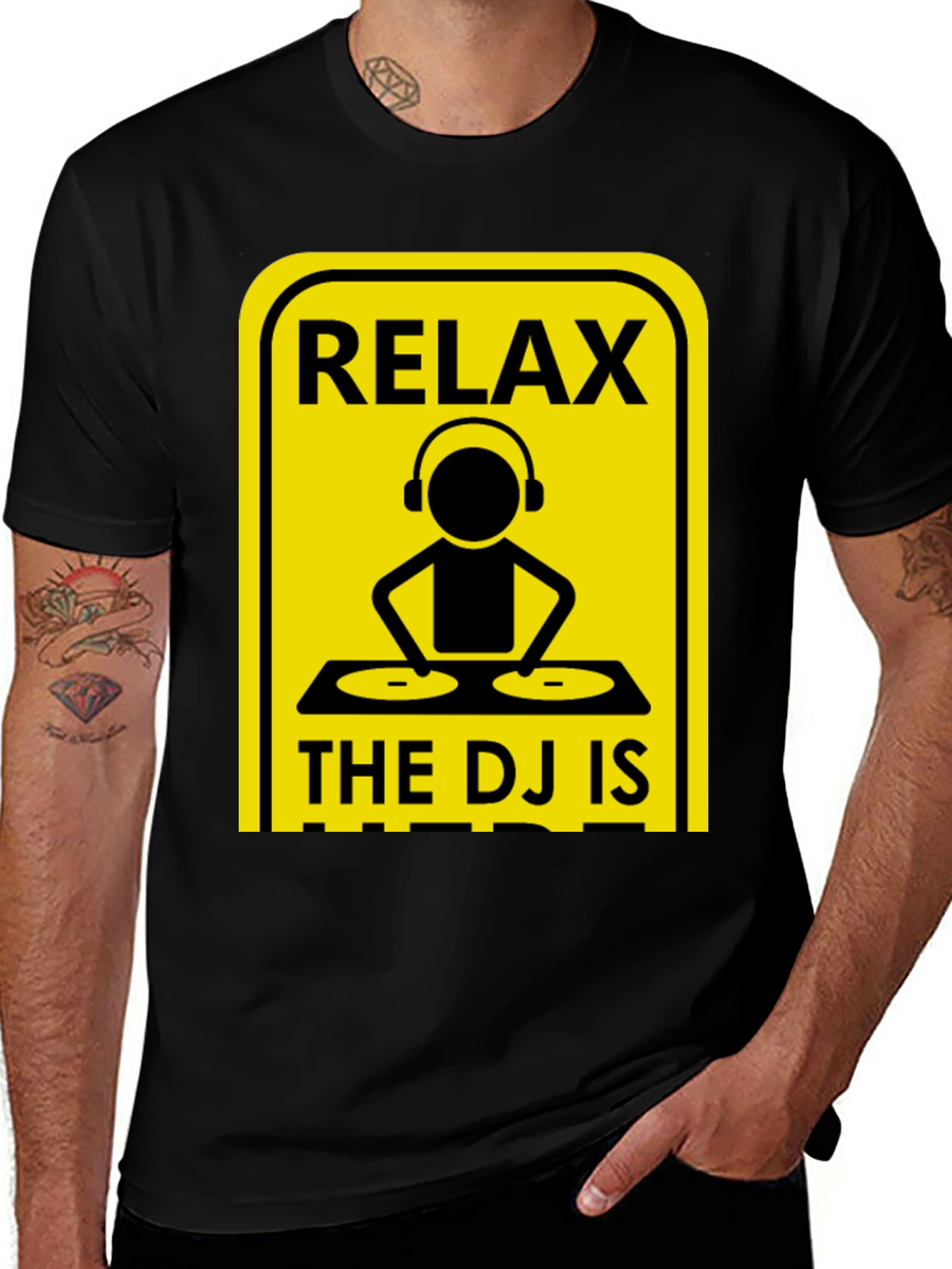 Relax The DJ Is Here Graphic Tee