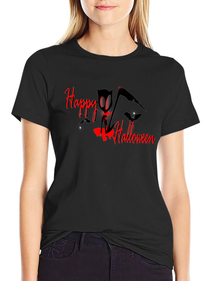 Happy Halloween Graphic Black Tee