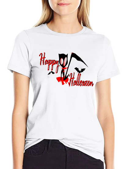 Happy Halloween Graphic Black Tee