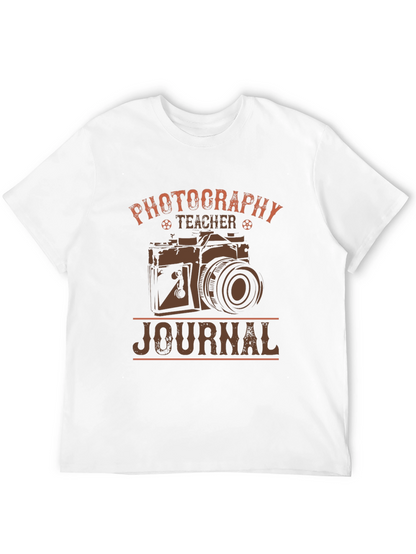 Photography Teacher Journal T-Shirt - Camera Design