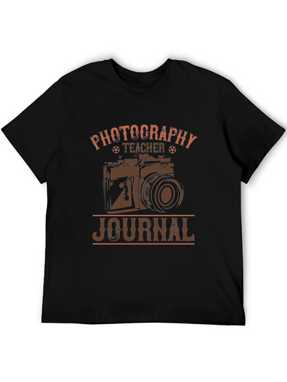 Photography Teacher Journal T-Shirt - Camera Design