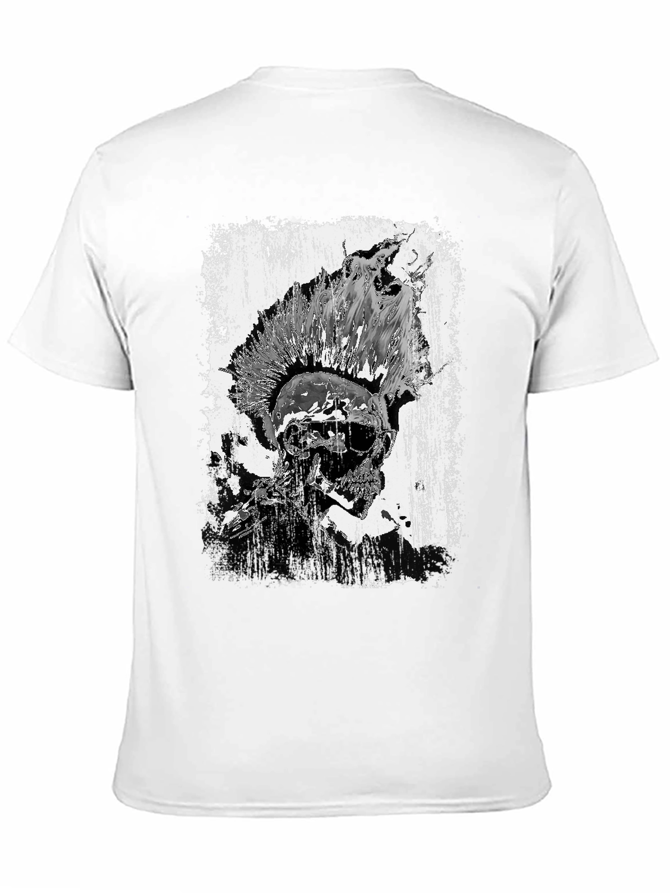 Punk Skull Graphic Tee - Black