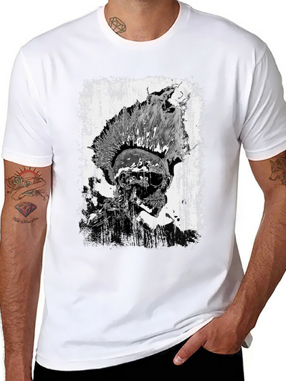 Punk Skull Graphic Tee - Black