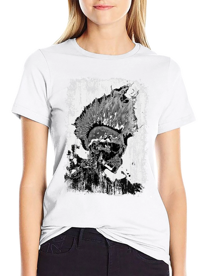 Punk Skull Graphic Tee - Black