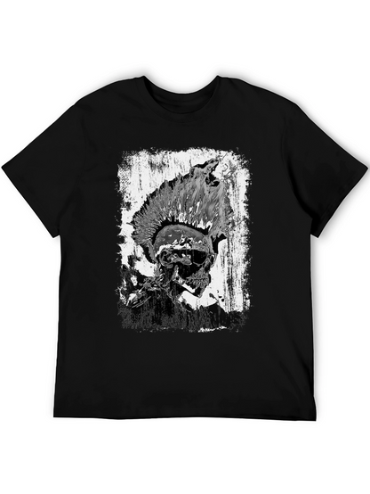 Punk Skull Graphic Tee - Black