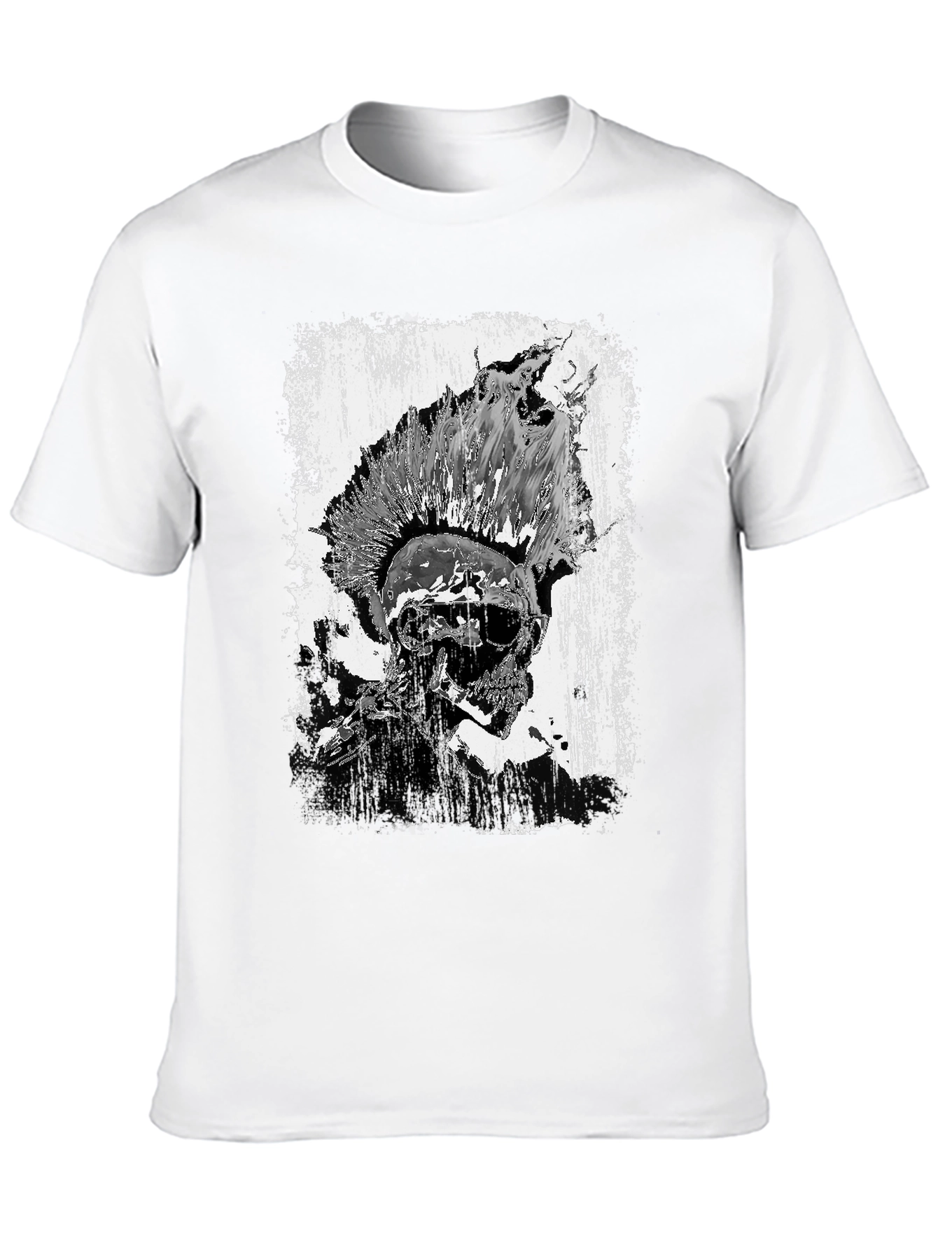Punk Skull Graphic Tee - Black