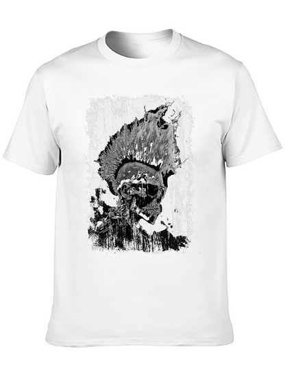 Punk Skull Graphic Tee - Black